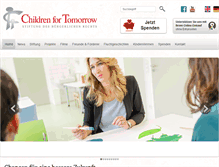 Tablet Screenshot of children-for-tomorrow.de